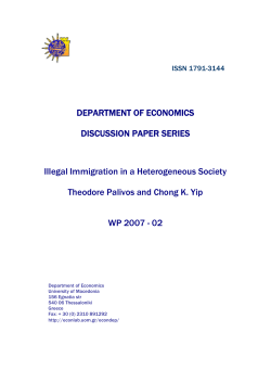 DEPARTMENT OF ECONOMICS DISCUSSION PAPER SERIES