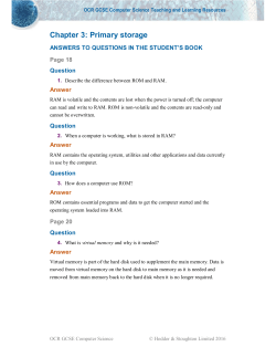 Chapter 3: Primary storage