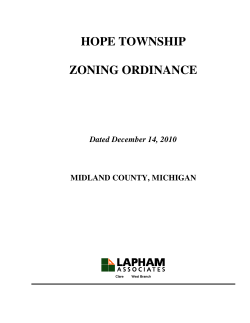 HOPE TOWNSHIP ZONING ORDINANCE