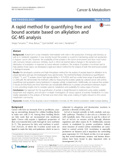 A rapid method for quantifying free and bound acetate based on