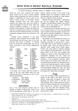Sport Sites in Ancient Anatolia