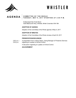 Meeting Package - Resort Municipality of Whistler