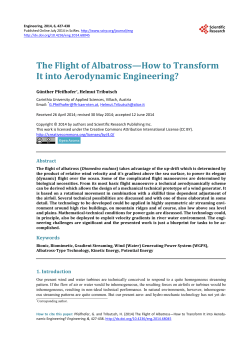 The Flight of Albatross&mdash;How to Transform It into Aerodynamic