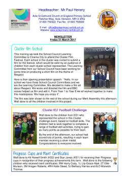 Cluster film festival Cluster film festival Progress Cups and Merit