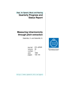 Measuring inharmonicity through pitch extraction