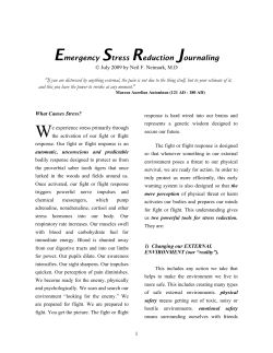 Emergency Stress Reduction Journaling