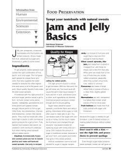 Jam and Jelly Basics