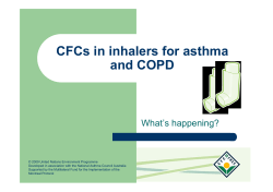 CFCs in inhalers for asthma and COPD