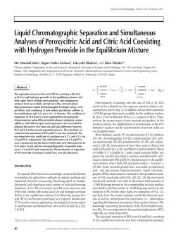 Liquid Chromatographic Separation and Simultaneous Analyses of