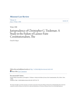 Jurisprudence of Christopher G. Tiedeman