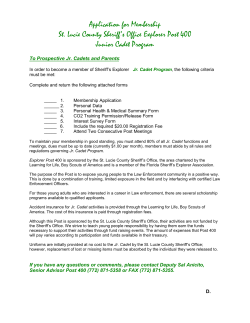 Application for Membership St. Lucie County Sheriff`s Office Explorer