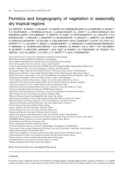 Floristics and biogeography of vegetation in seasonally dry tropical