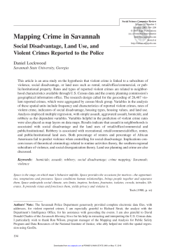 Mapping Crime in Savannah