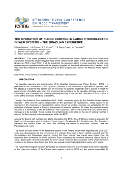 the operation of flood control in large hydroelectric power systems