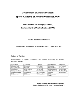 read notification - Sports Authority of Andhra Pradesh