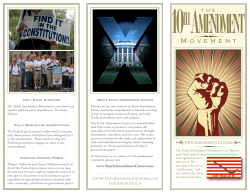 10th Movement Brochure - Tenth Amendment Center
