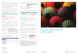 User Guide - Lawtel Precedents