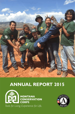 2015 Annual Report - Montana Conservation Corps