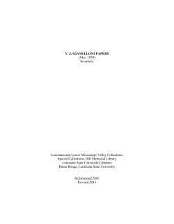 (V. J.) Papers - LSU Libraries