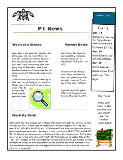 P1 News - Mr. Nichols at PCMS