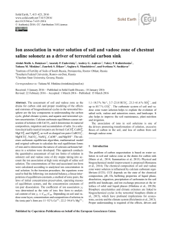 Ion association in water solution of soil and vadose