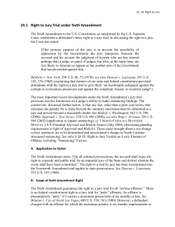 24.1 Right to Jury Trial under Sixth Amendment