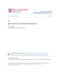 Speech of Government Employees