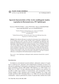 Spectral characteristics of the Arctic ornithogenic tundra vegetation