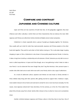 Compare and contrast Japanese and Chinese culture