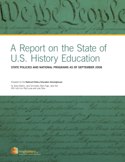 A Report on the State of U.S. History Education: State Policies and