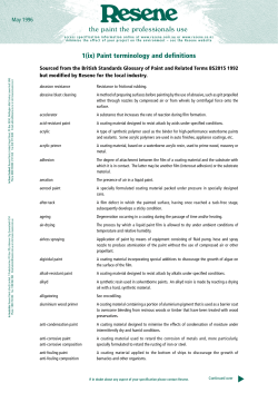 1(ix) Paint Terminology and Definitions