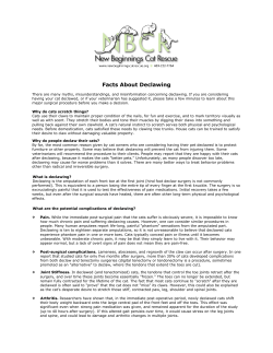 Facts About Declawing