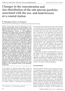 Changes in the concentration and size-distribution of