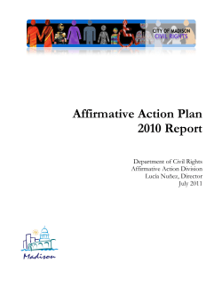 Affirmative Action Plan 2010 Report