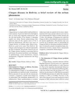 Chagas disease in Bolivia: a brief review of the urban