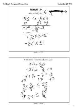 6.3 Day 3 Compound Inequalities