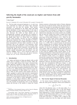 Inferring the depth of the zonal jets on Jupiter and Saturn from odd