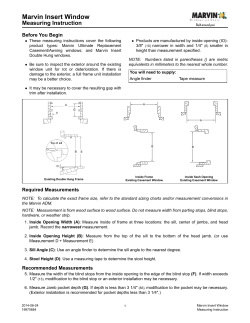 Marvin Insert Window Measuring Instruction