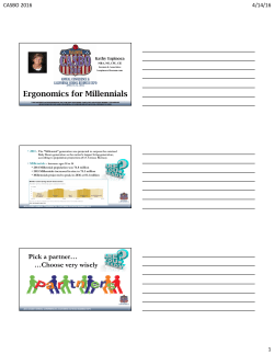 Ergonomics for Millennials