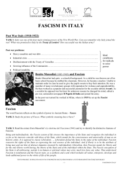 FASCISM IN ITALY