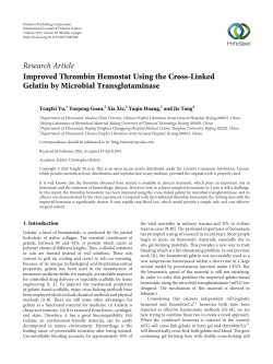 Improved Thrombin Hemostat Using the Cross