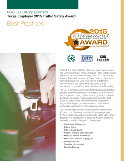 2015 Best Practices - Our Driving Concern