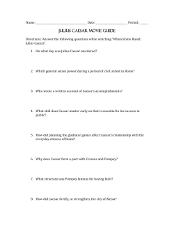 JULIUS CAESAR MOVIE GUIDE