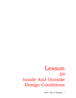 Inside And Outside Design Conditions