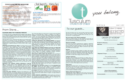 Latest Bulletin - Tusculum Church of Christ