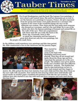 Pre K and Kindergarten read the book The Lascaux Cave paintings