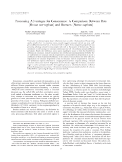 Processing Advantages for Consonance