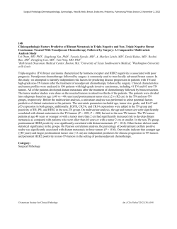 148 Clinicopathologic Factors Predictive of Distant Metastasis in