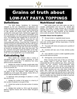 Low-Fat Pasta Toppings