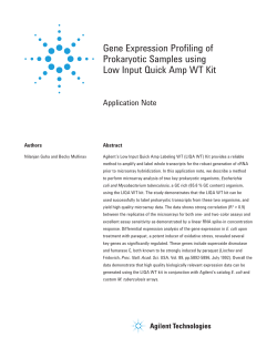 Gene Expression Profiling of Prokaryotic Samples using